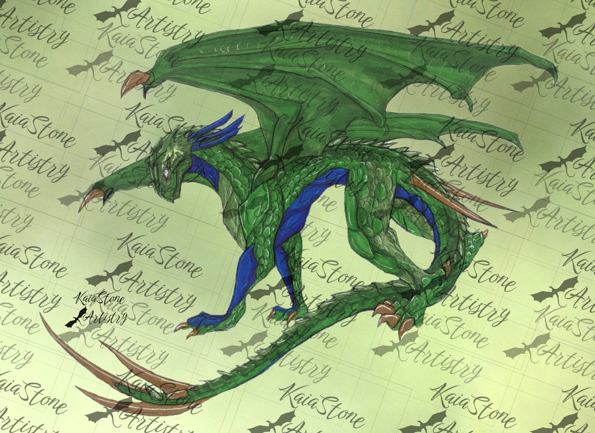 Spikey Dragon Original Artwork