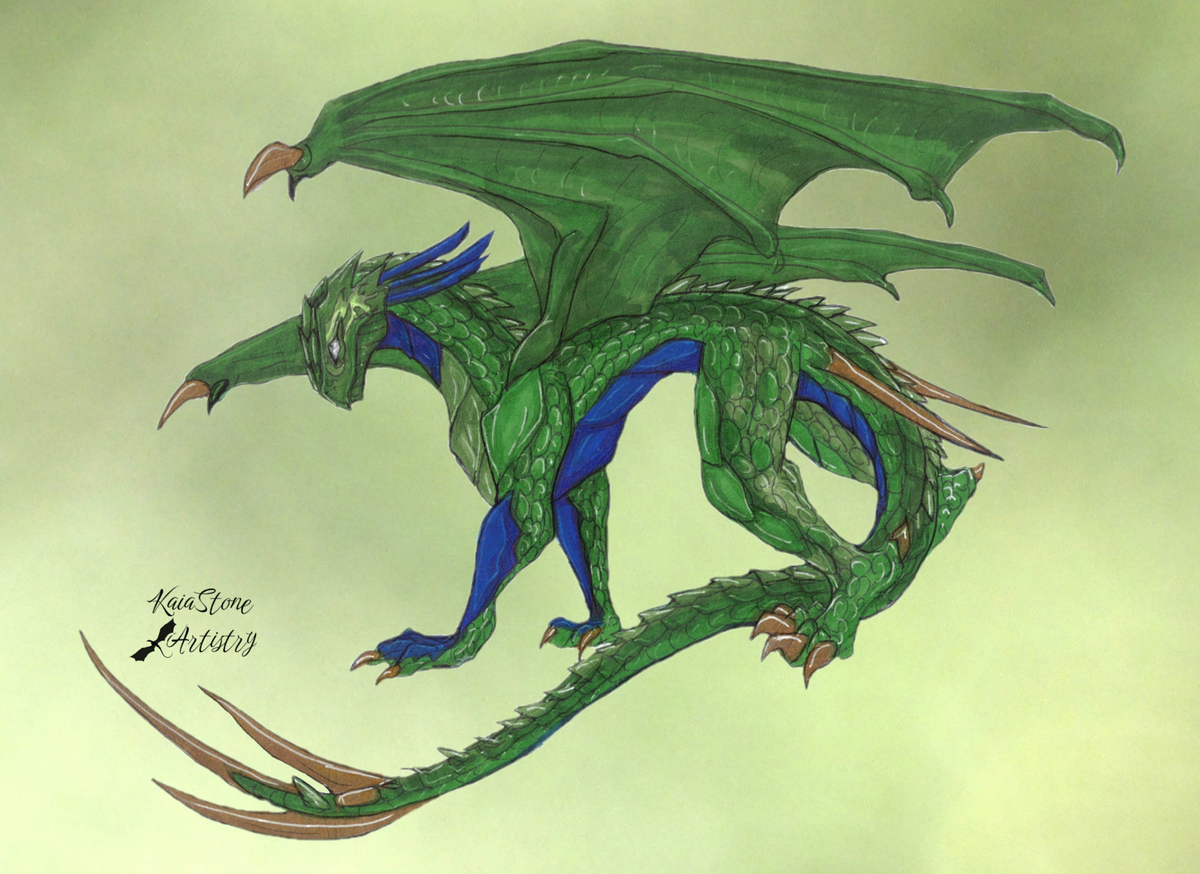 Original Green dragon fan art
