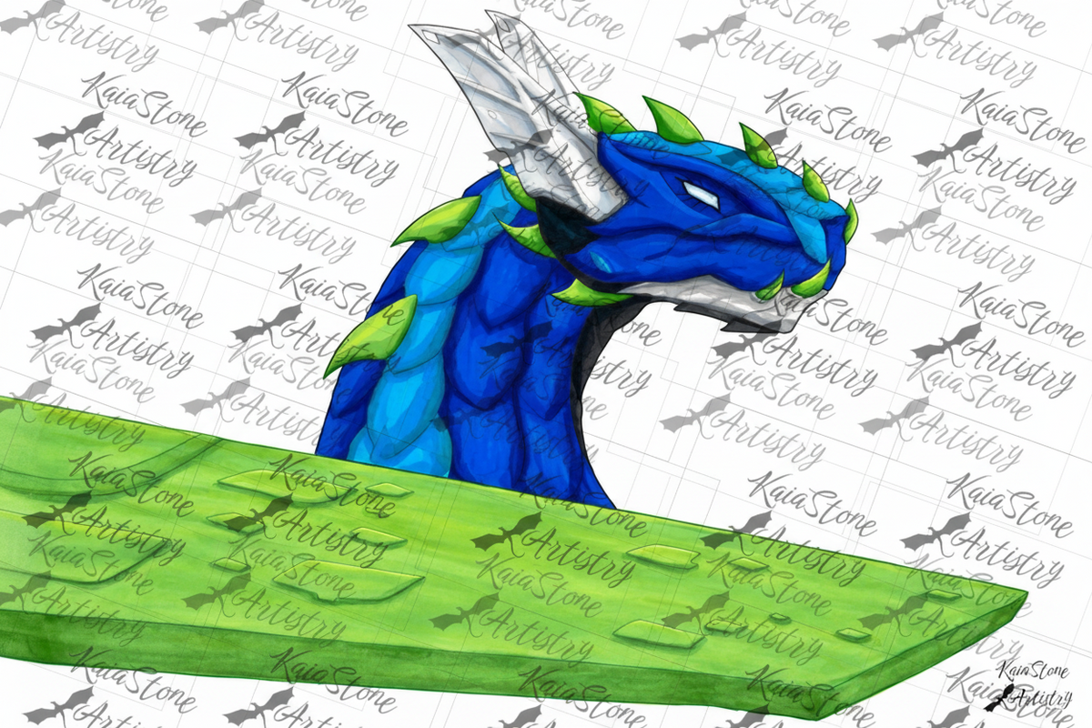 Neon Cyber Dragon-Original Artwork